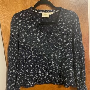 Maeve Midnight Blue Floral Blouse